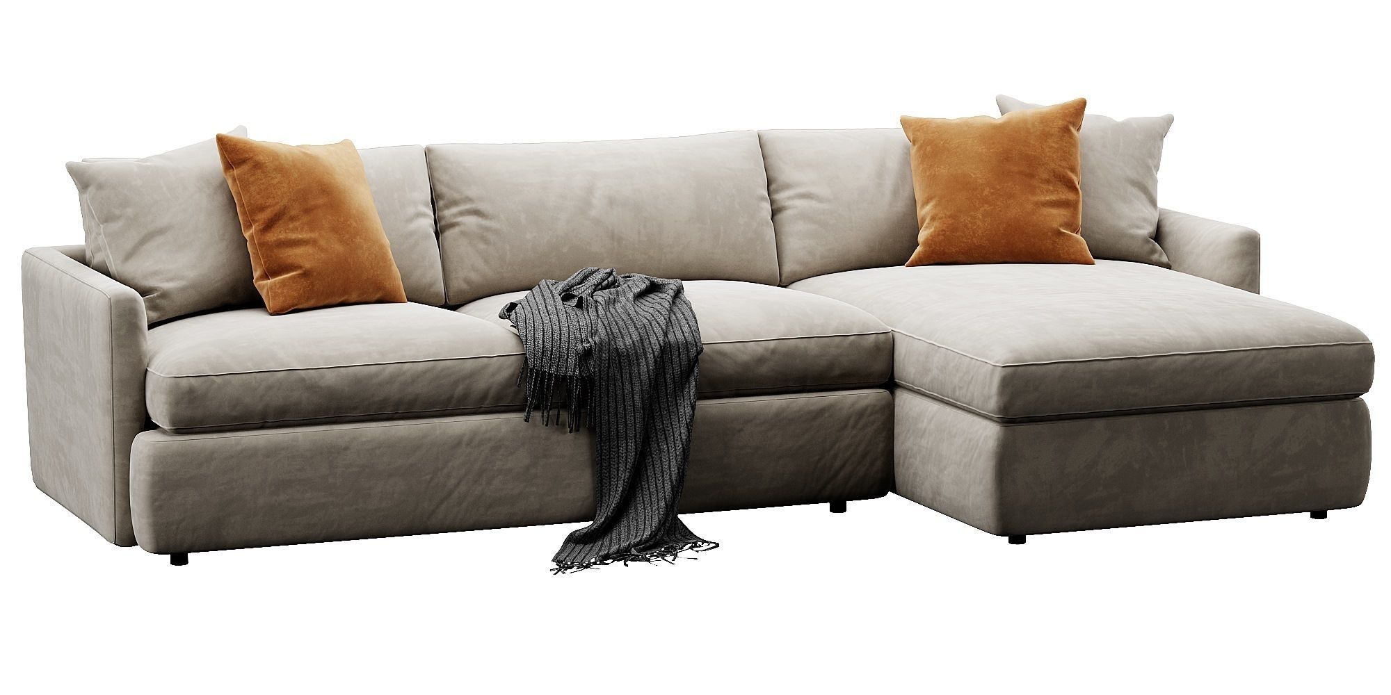 Crate and Barrel Lounge sofa 3D model_14
