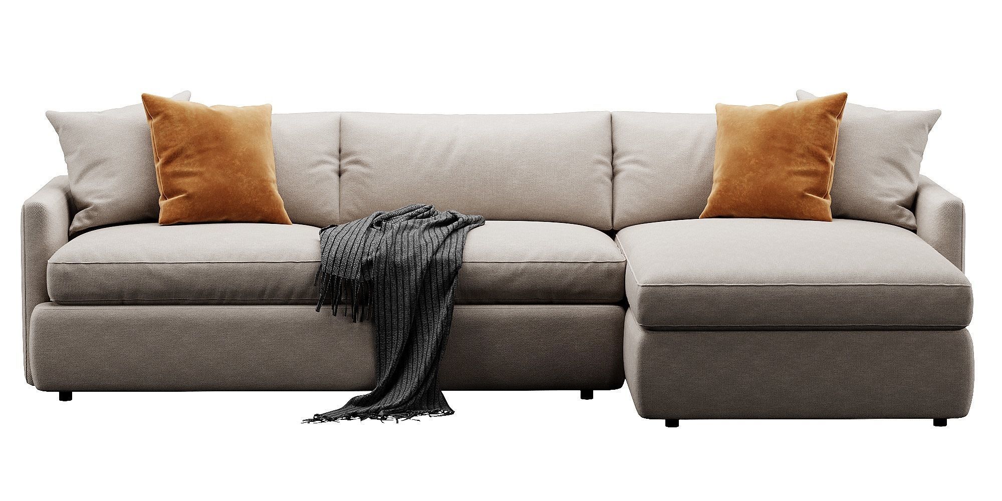 Crate and Barrel Lounge sofa 3D model_7
