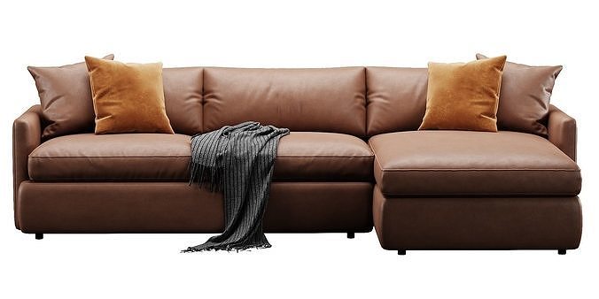 Crate and Barrel Lounge sofa 3D model 6
