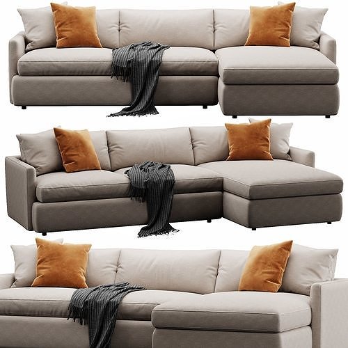 Crate and Barrel Lounge sofa 3D model 3