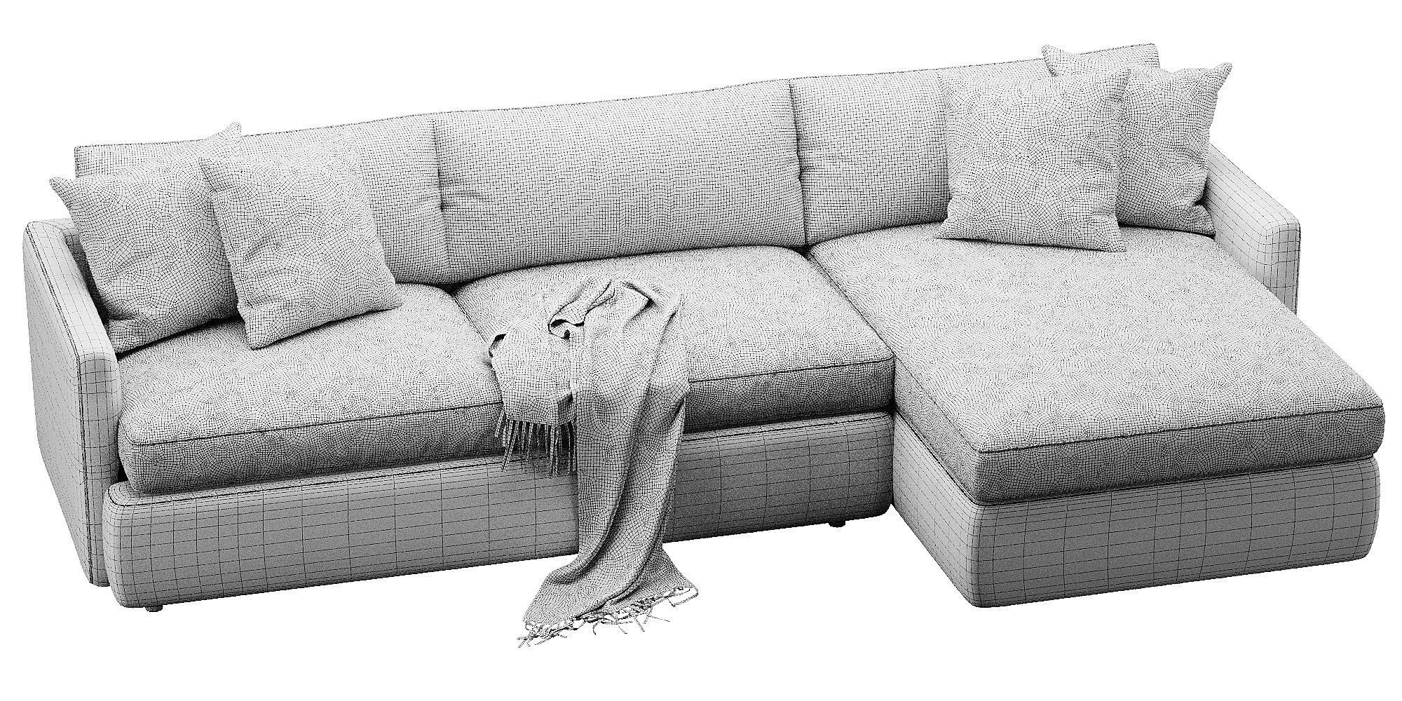 Crate and Barrel Lounge sofa 3D model_6