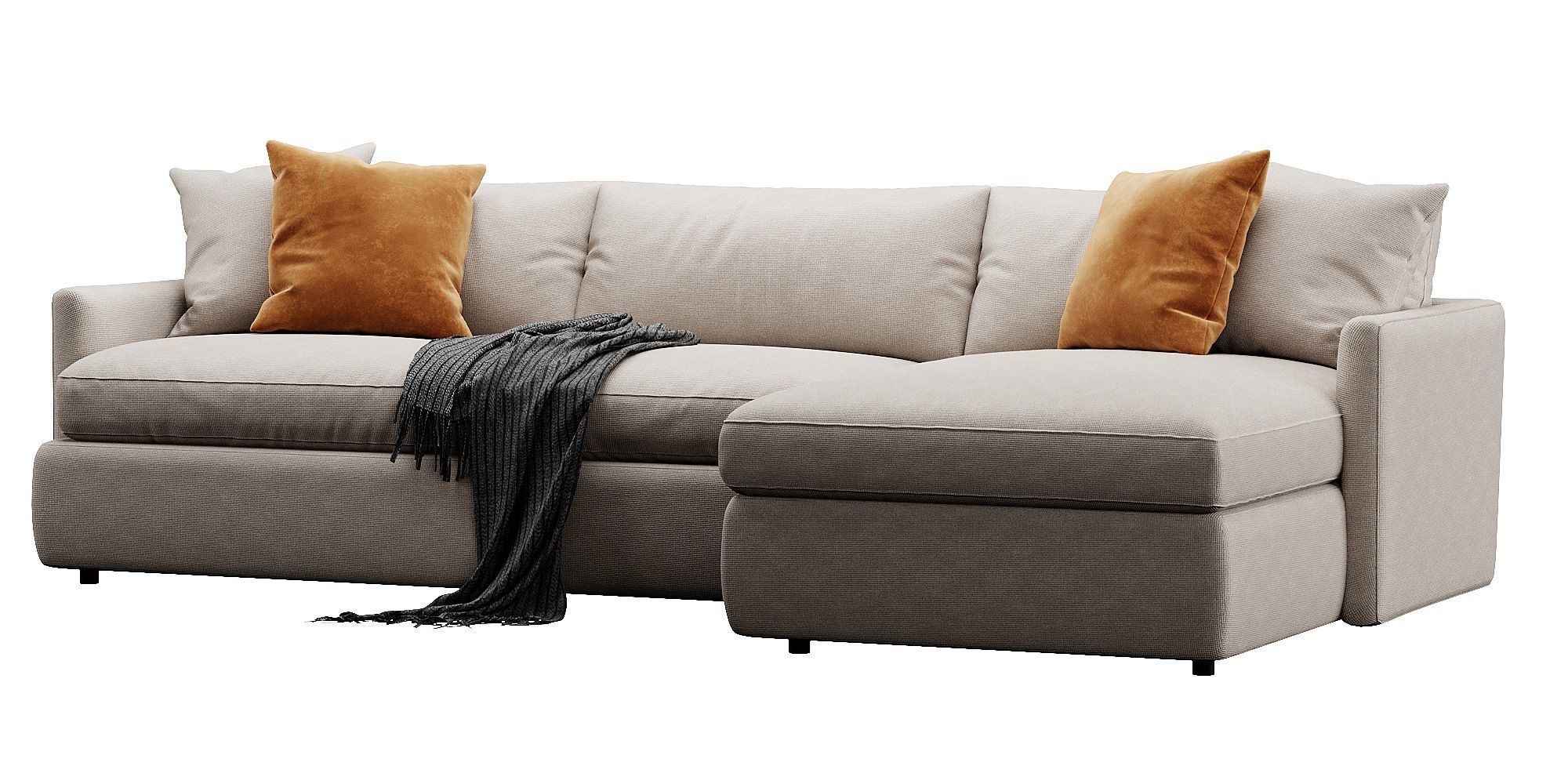 Crate and Barrel Lounge sofa 3D model_9