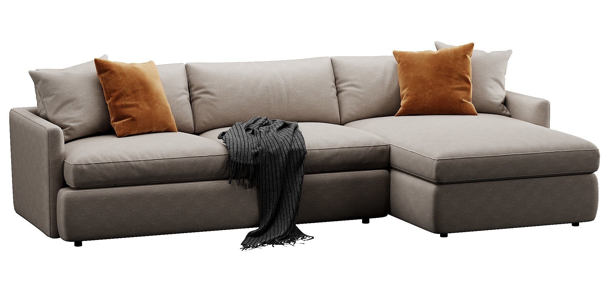Crate and Barrel Lounge sofa 3D model_12