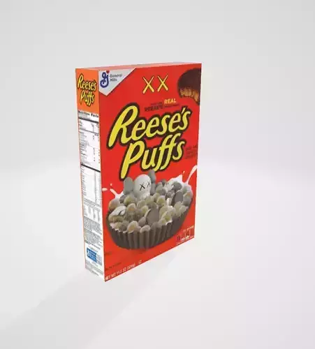 Reeses Puffs Cereal Box  3D model