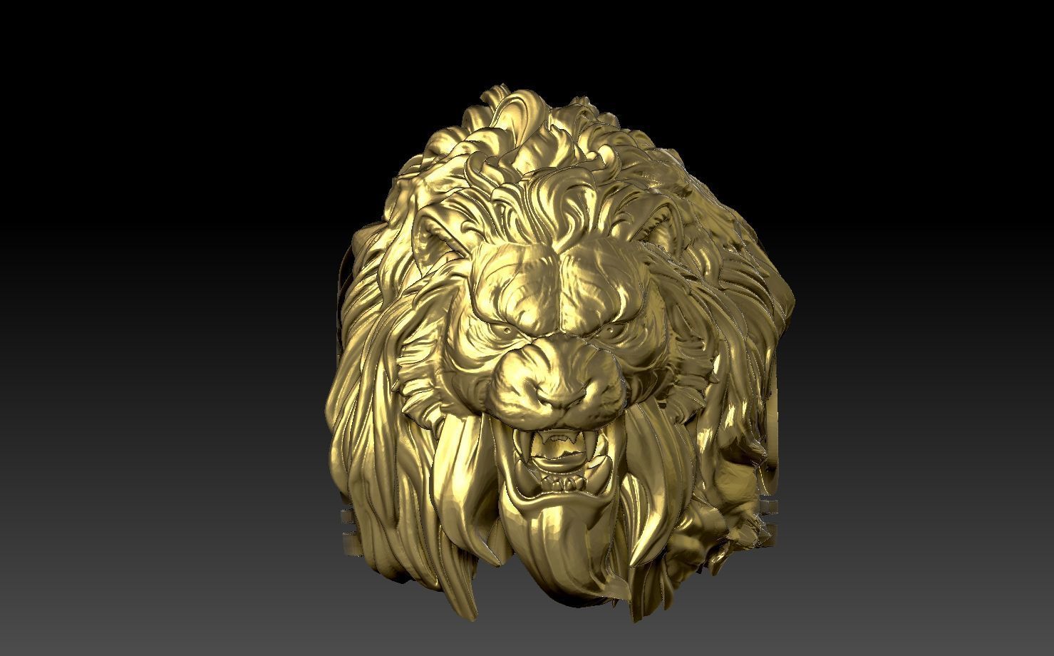 lion head ring 3D model_24