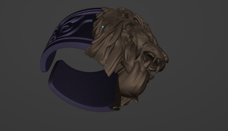  lion head ring 3D model_10