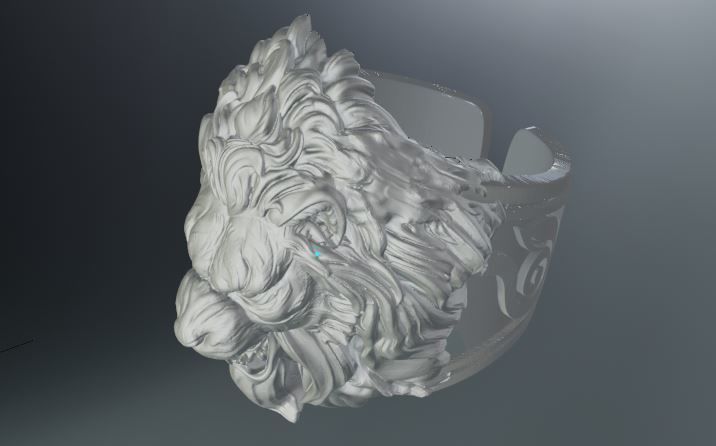  lion head ring 3D model_12