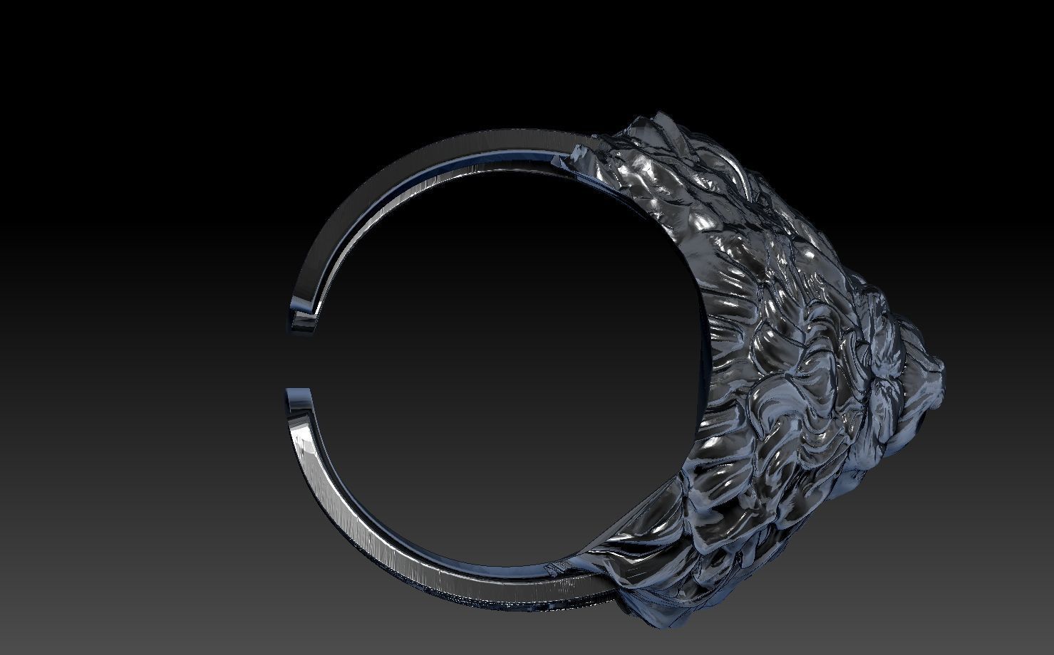  lion head ring 3D model_21