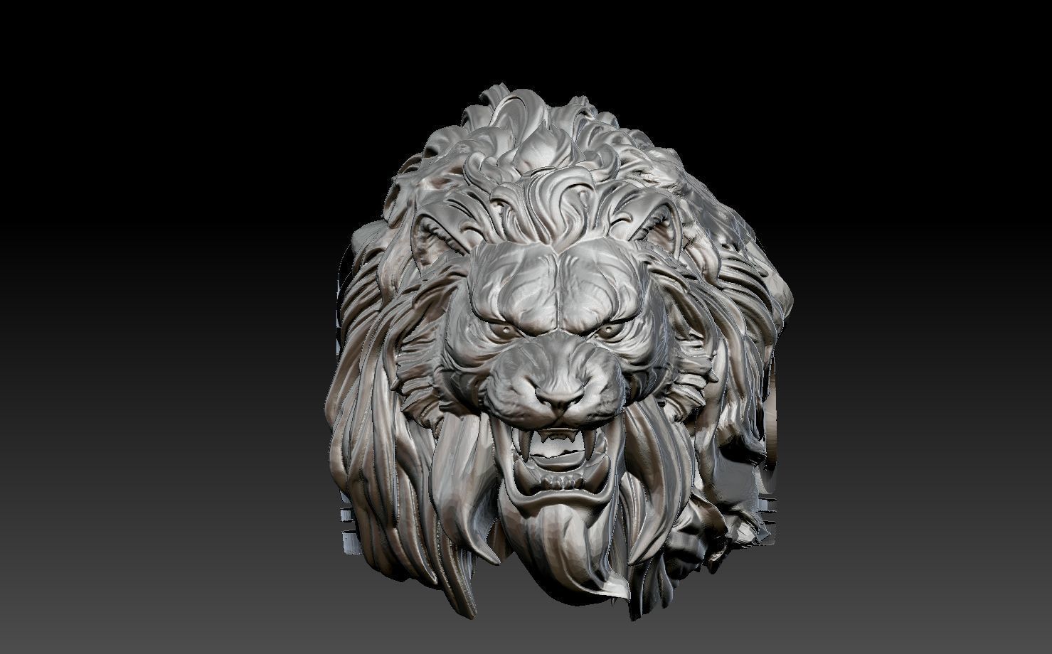  lion head ring 3D model_25