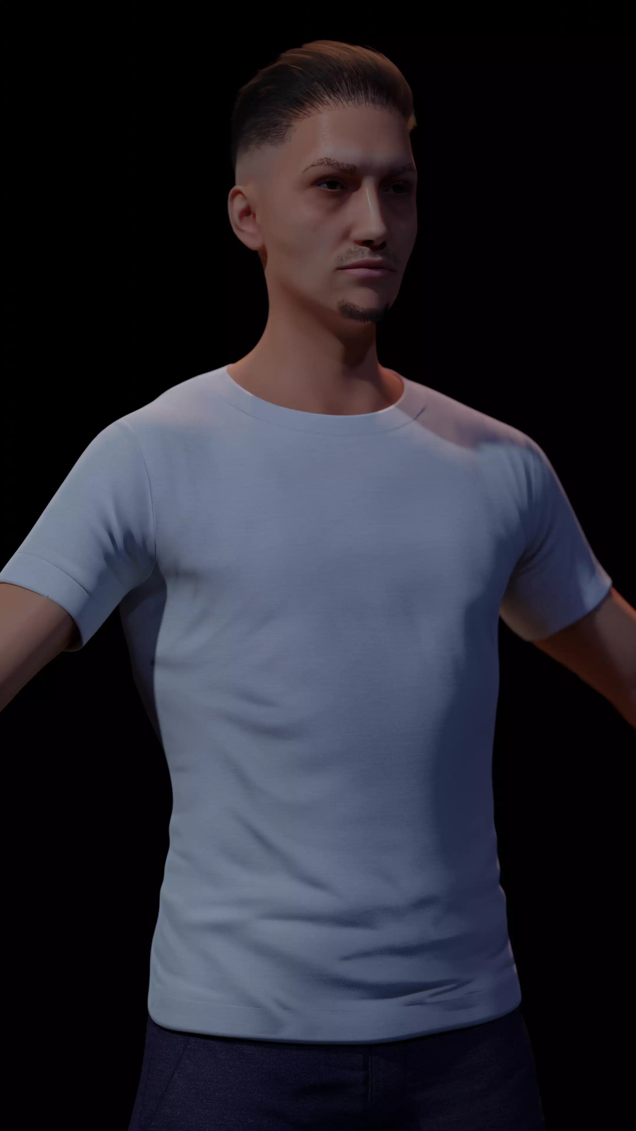 Game Ready Character With Cloths 3D model