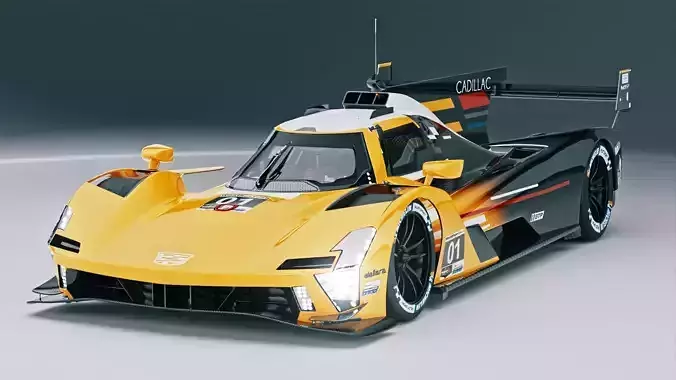 cadillac v series r Low-poly 3D model
