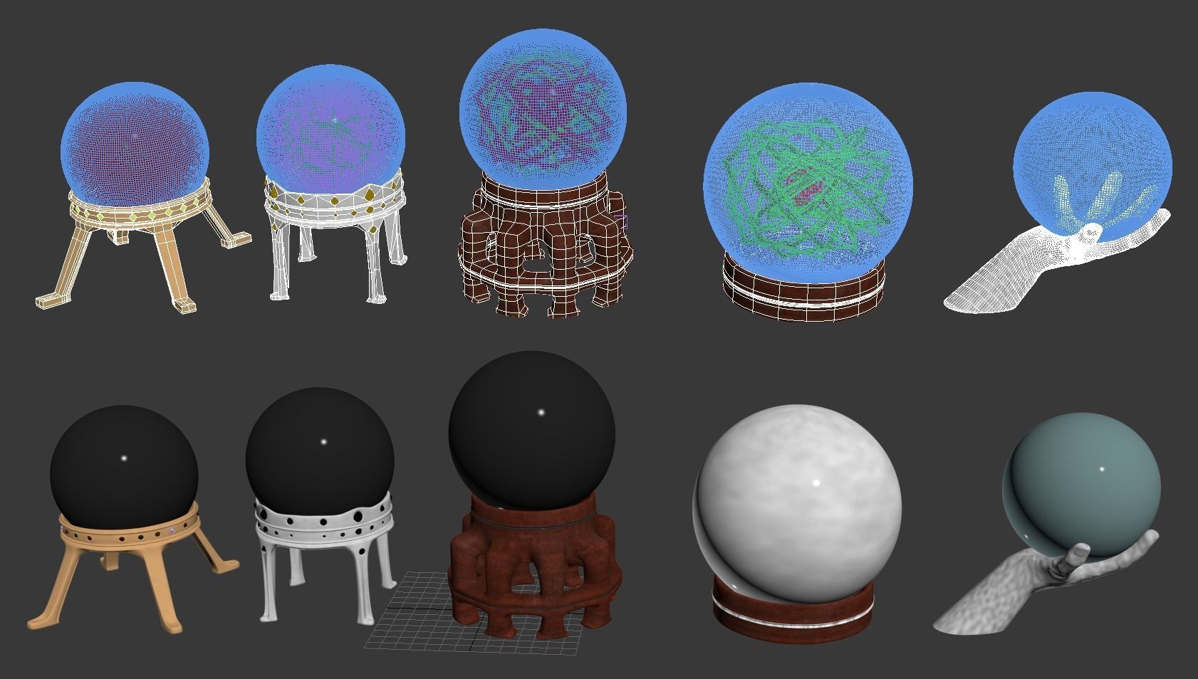 Sorcerer magic ball collection 3D model_14