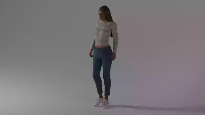 Rigged Casual Woman