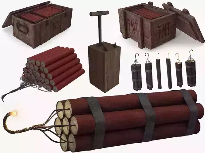 TNT Dynamite bombs collection