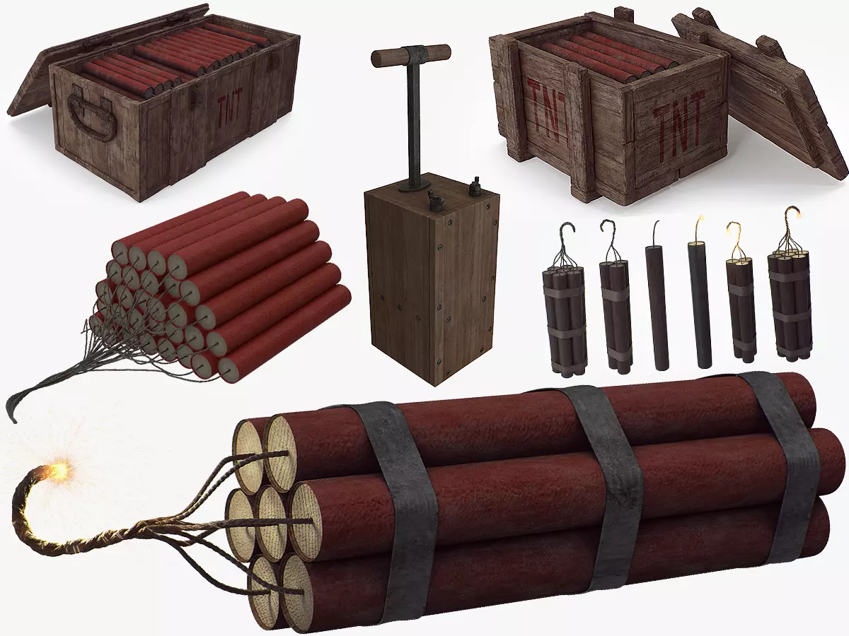 TNT Dynamite bombs collection 3D model