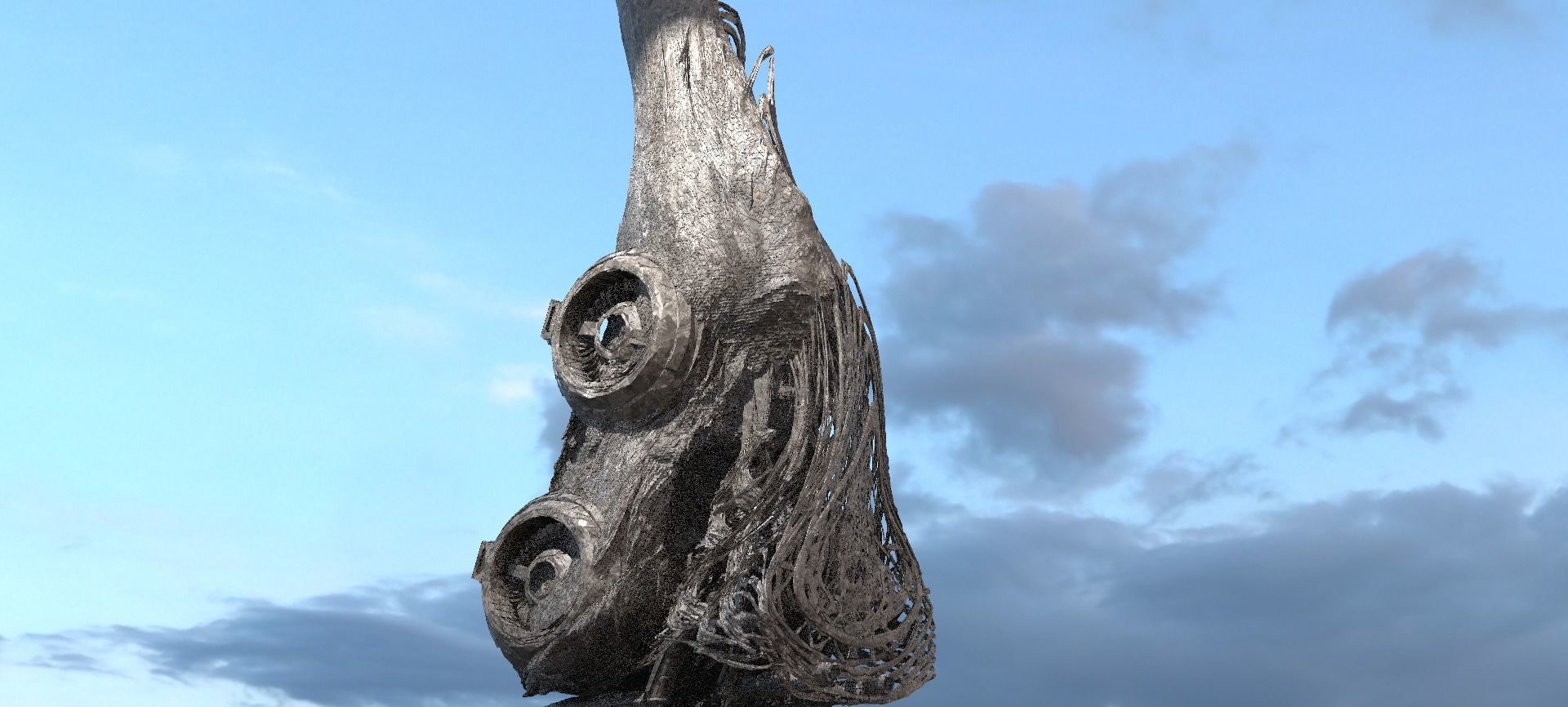 Alien meteor crystal 3D model_1