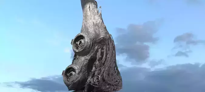 Alien meteor crystal 3D model