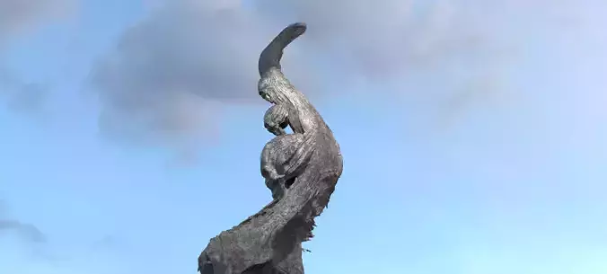 Alien meteor watcher rock