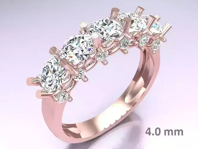 Diamond Ring - Womens Rings - N230316 V40 4mm
