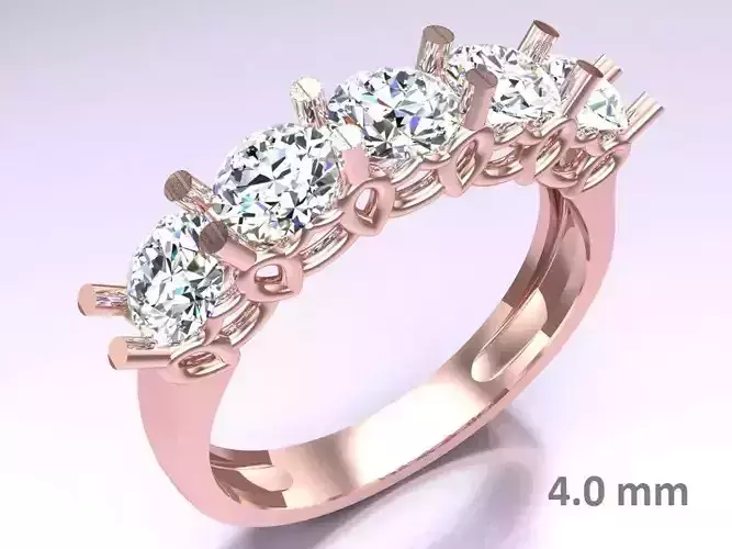 Diamond Ring - Womens Rings - N230323 V40 4mm