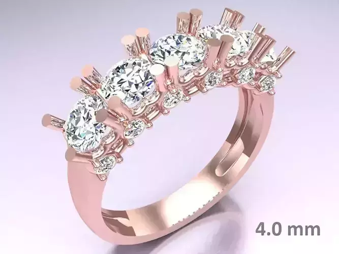 Diamond Ring - Womens Rings - N230328 V40 4mm