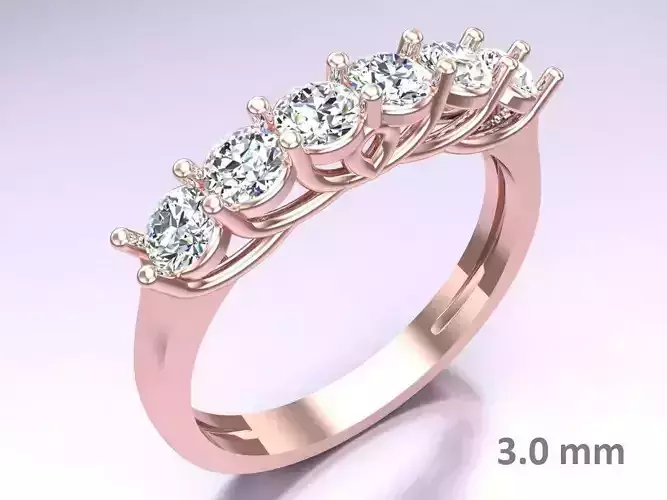 Diamond Ring - Womens Rings - N230404 V30 3mm