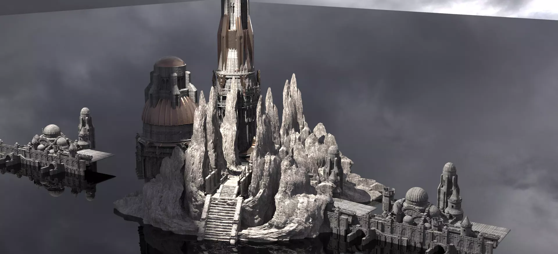 Set port city  3D model_0