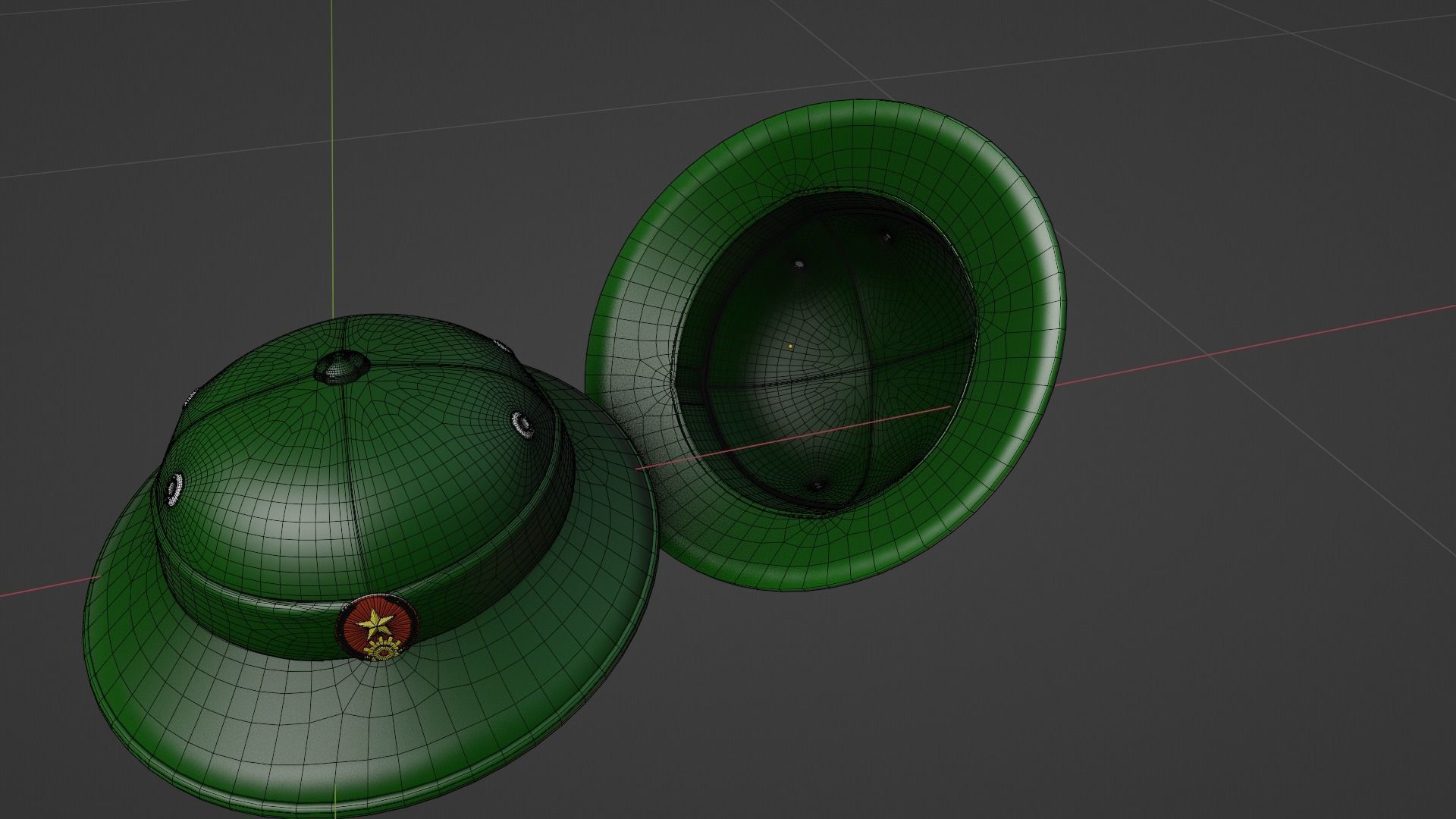 Vietnam hats - Vietnam army - non la - mu coi Low-poly 3D model_6