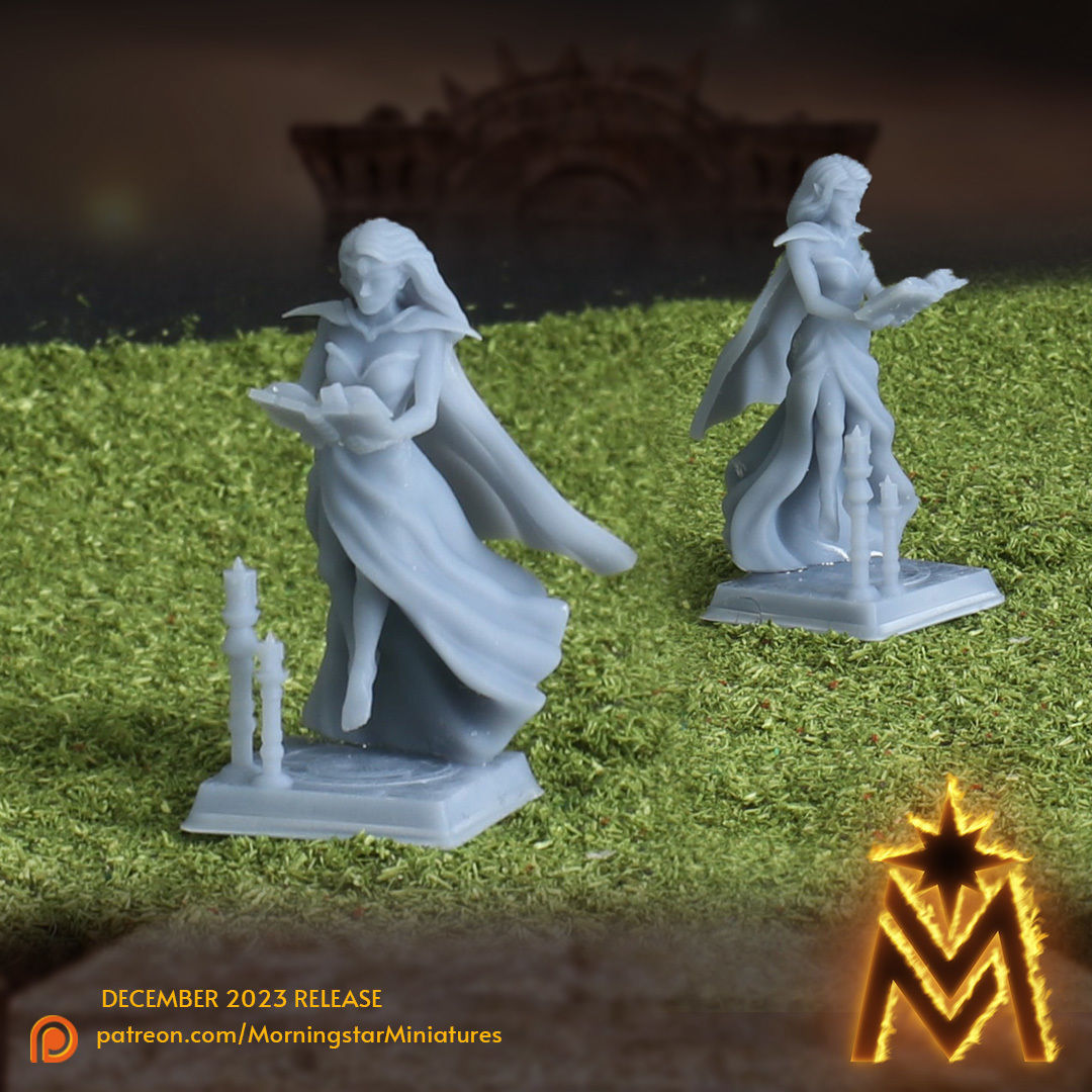 High Elf Mage - 32mm Presupported Miniatures 3D print model_2