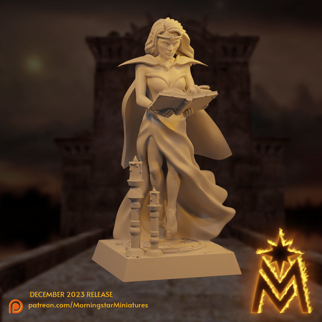 High Elf Mage - 32mm Presupported Miniatures 3D print model_1