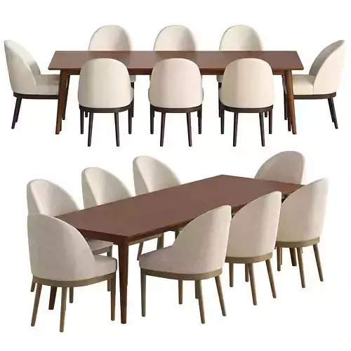 Natural Wood Dining Set