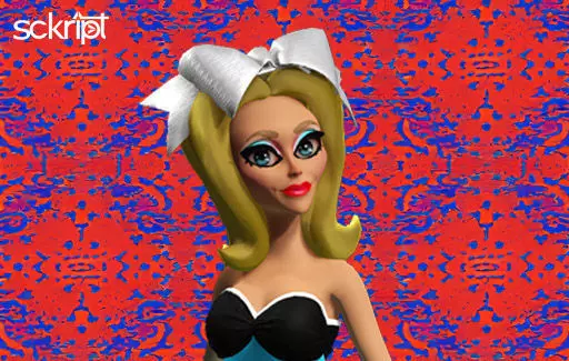 Sckript Toon Series Divas collection Zazza 2 Low-poly 3D model