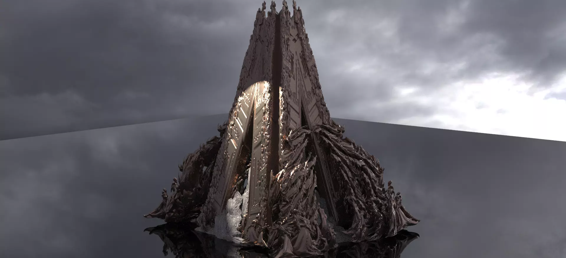 Dantes pyramid arch gateway  3D model_0