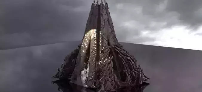 Dantes pyramid arch gateway  3D model