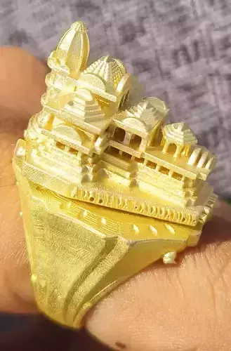 Ram mandir ring 3D print model