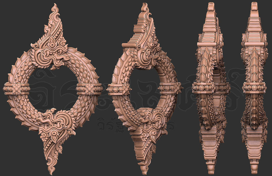 NaGa Round Ring 3D print model_4