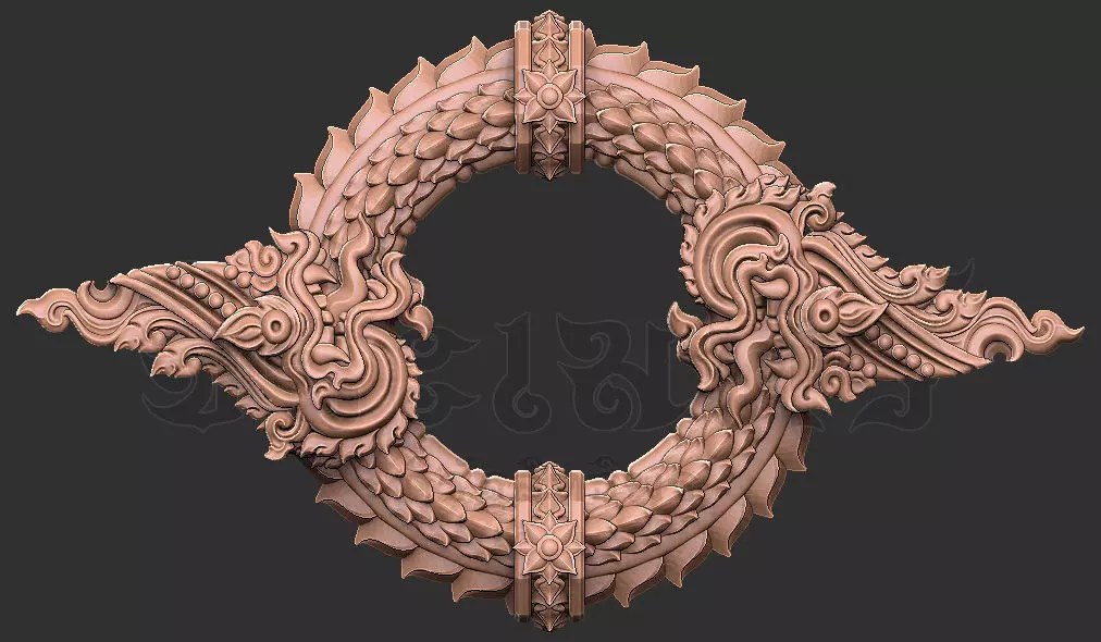 NaGa Round Ring 3D print model_0