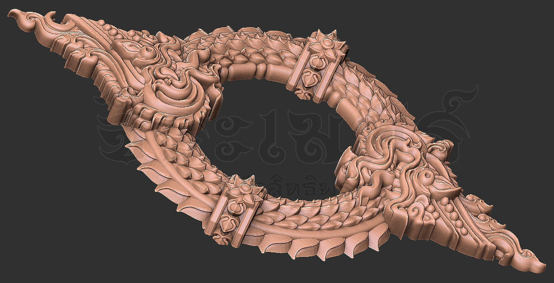 NaGa Round Ring 3D print model_1
