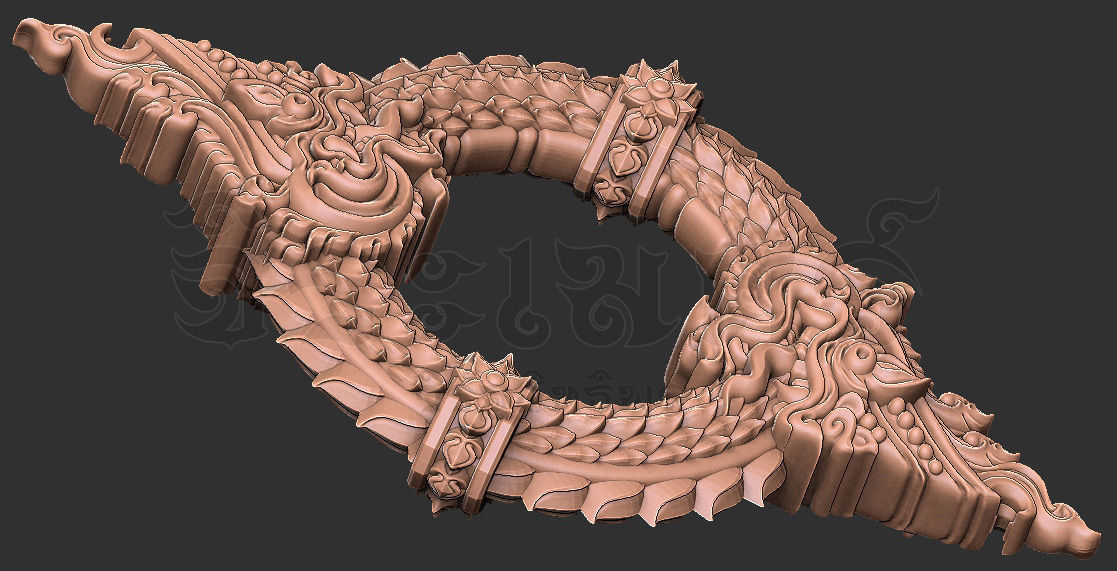 NaGa Round Ring 3D print model_2