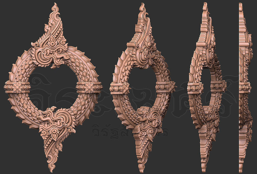 NaGa Round Ring 3D print model_3