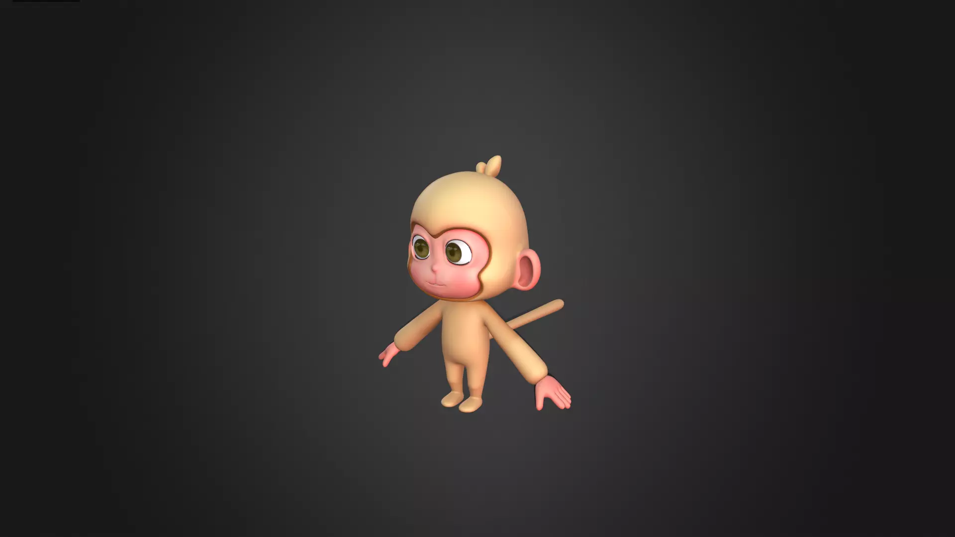 Asset - Cartoons - Animal Monkey Rigged 3D model
