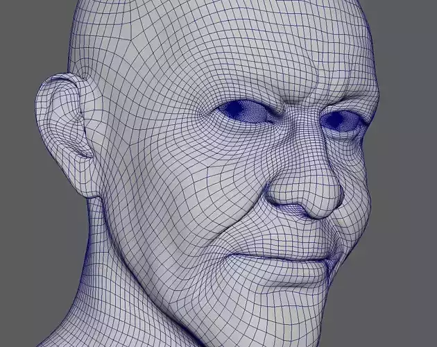Old male character base mesh 3D model