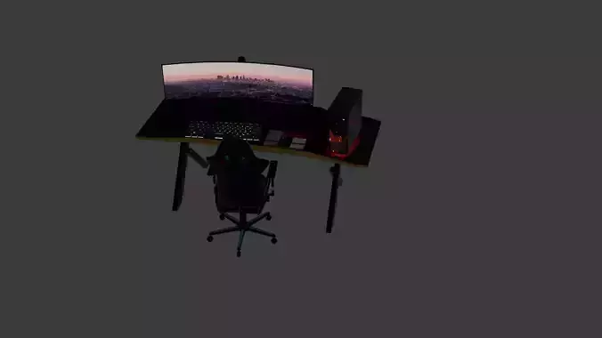 A gaming setup with all gaming products