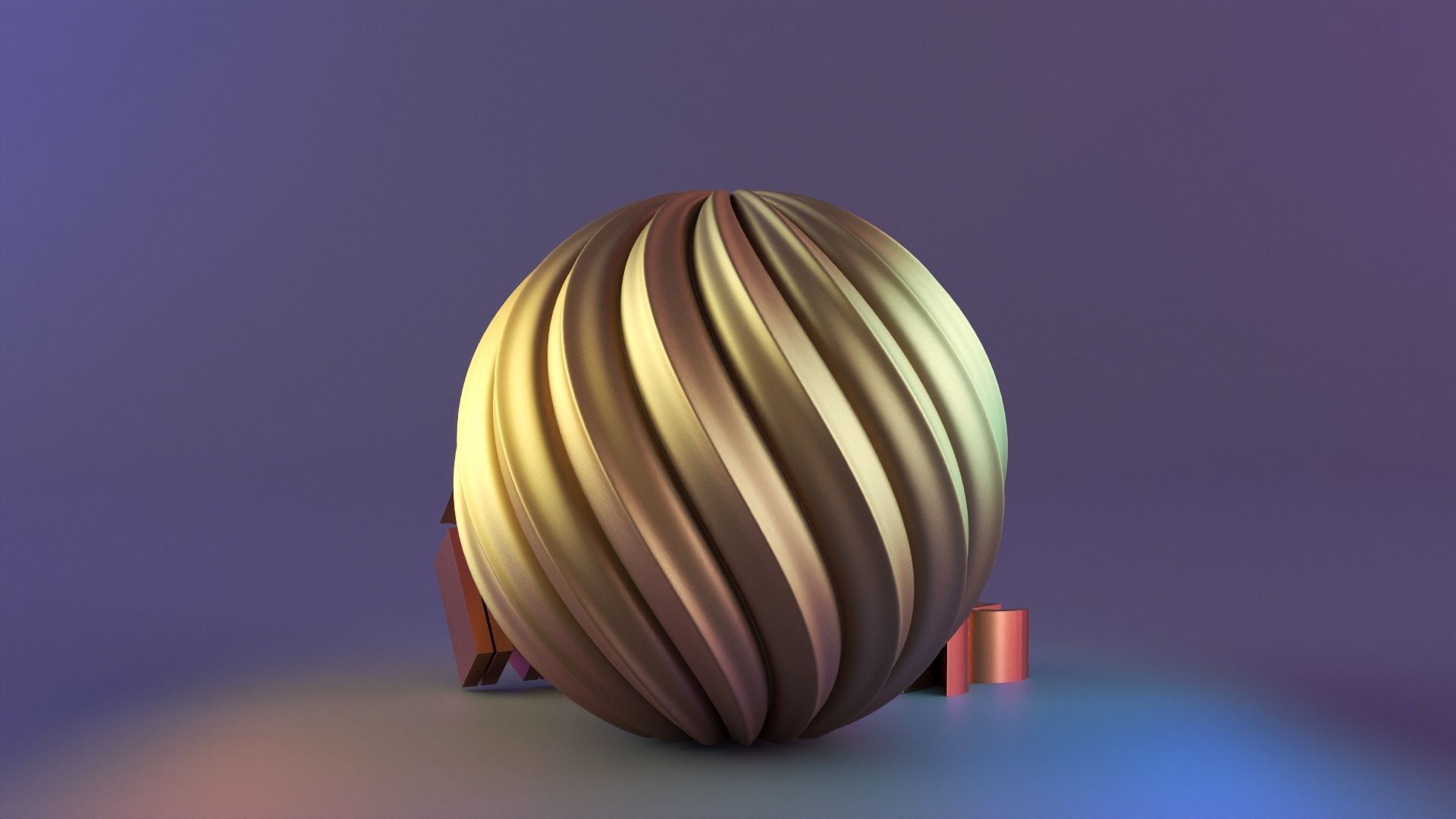 Round Welle candle mold sphere 3D print model_1