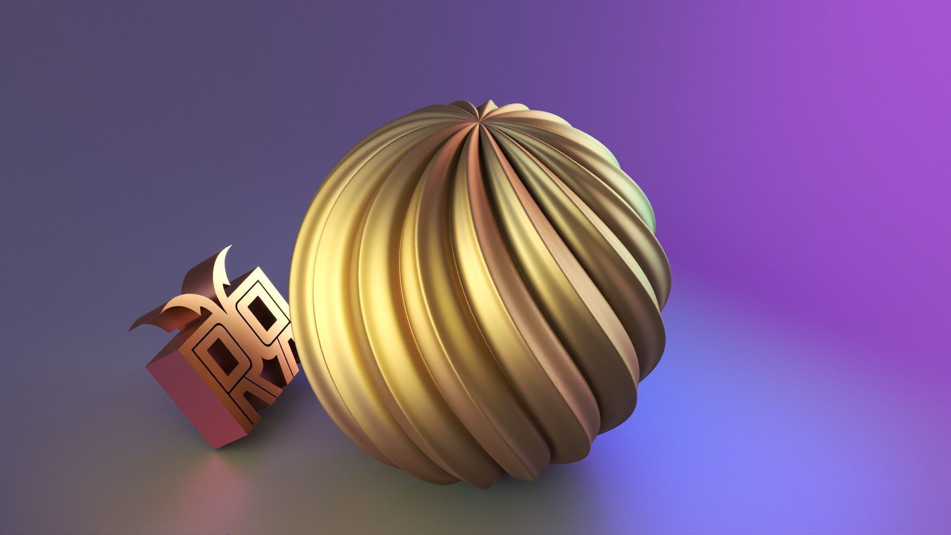 Round Welle candle mold sphere 3D print model_6