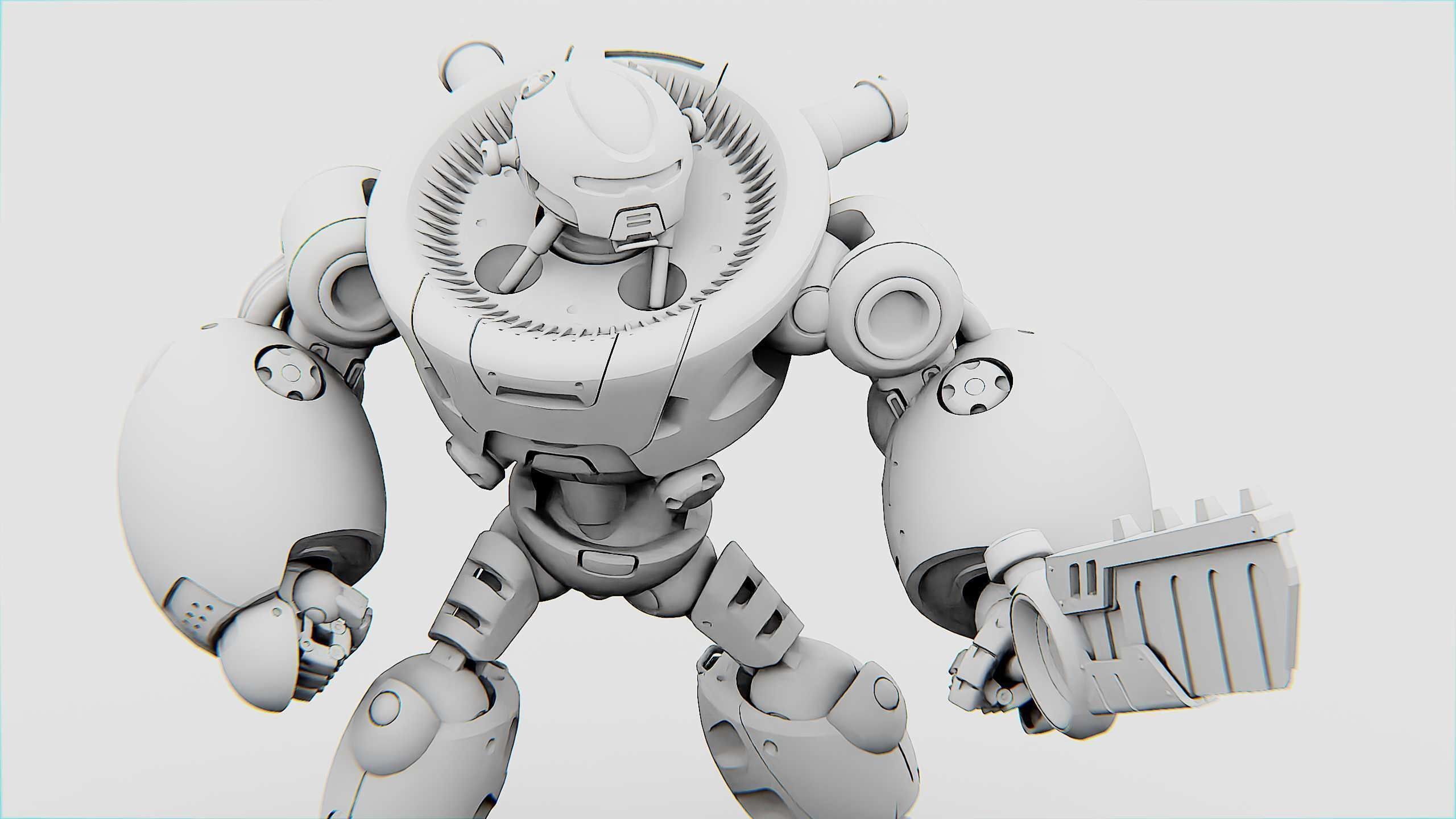 BATTLE DROID MEGALON Rigged for Unreal Engine - Unity - MIXAMO 3D model_36