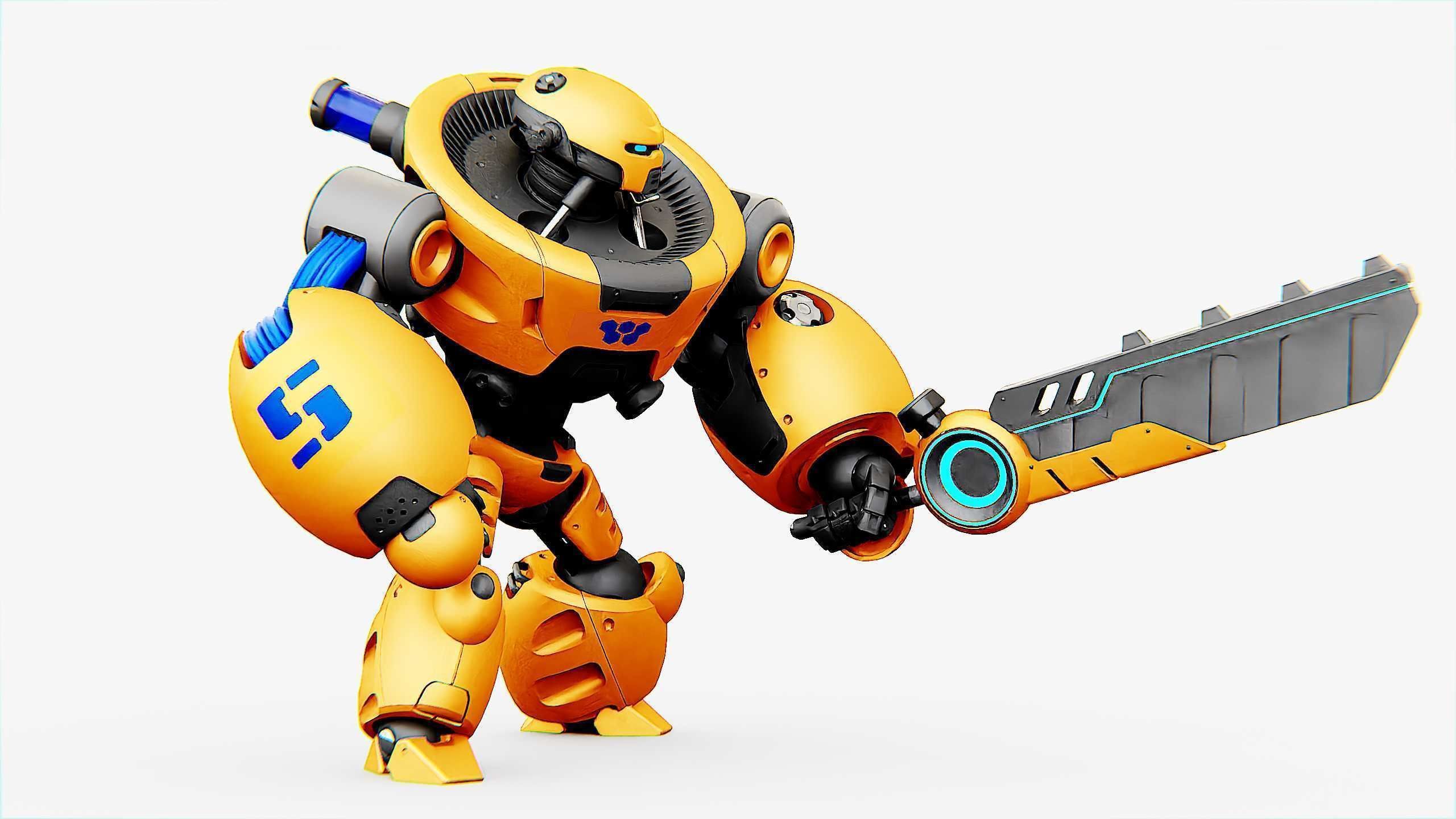 BATTLE DROID MEGALON Rigged for Unreal Engine - Unity - MIXAMO 3D model_17