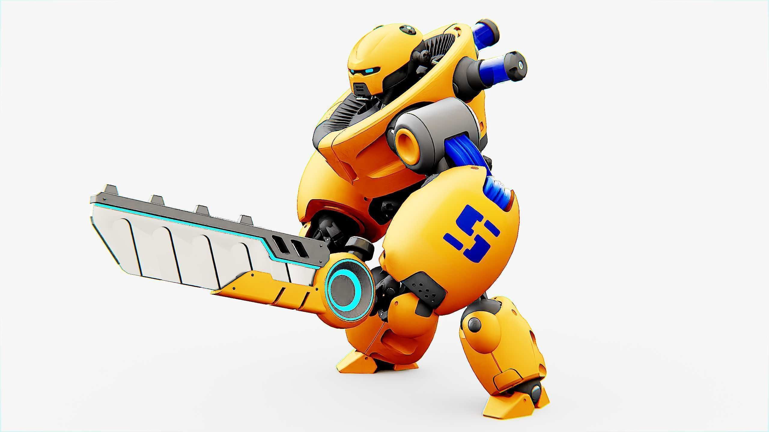 BATTLE DROID MEGALON Rigged for Unreal Engine - Unity - MIXAMO 3D model_5