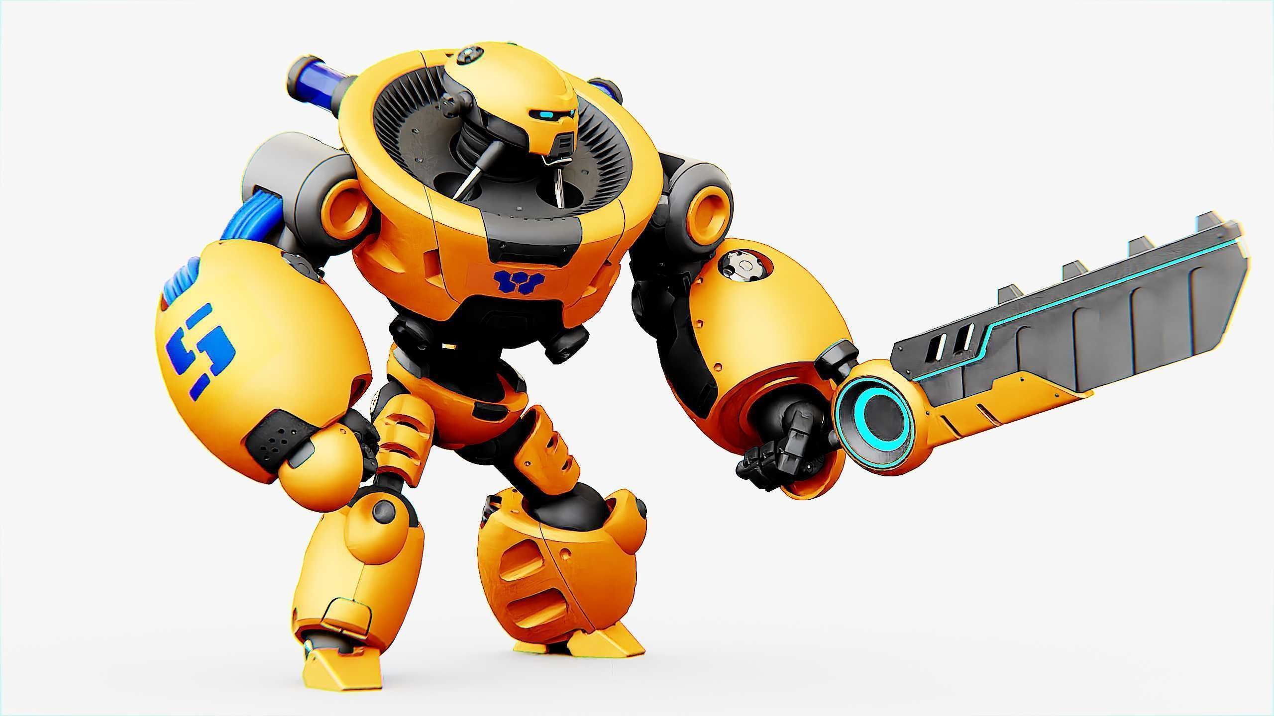 BATTLE DROID MEGALON Rigged for Unreal Engine - Unity - MIXAMO 3D model_18