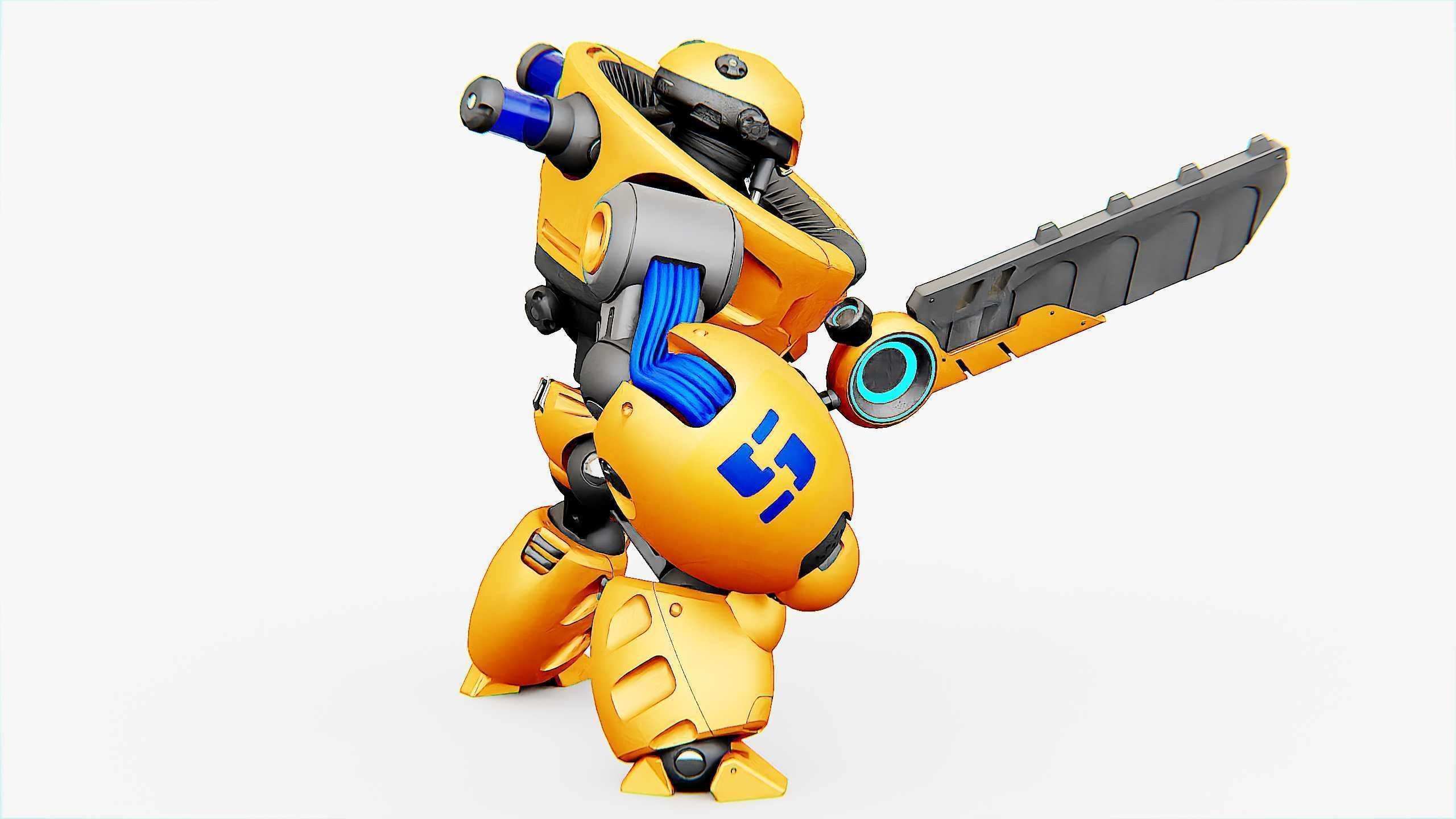 BATTLE DROID MEGALON Rigged for Unreal Engine - Unity - MIXAMO 3D model_15